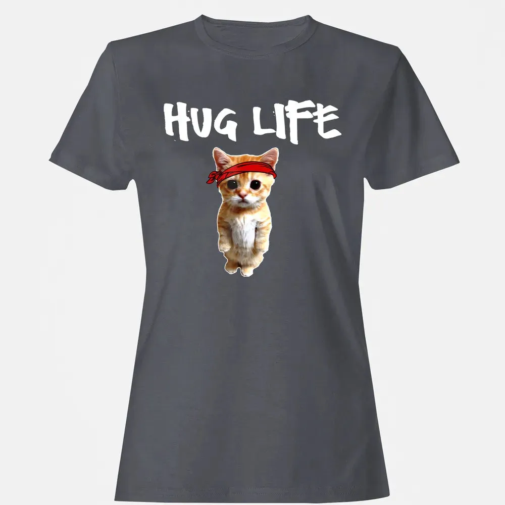 Hug Life    Funny awesome Cool cute cat kitten Women's T-shirt - 5