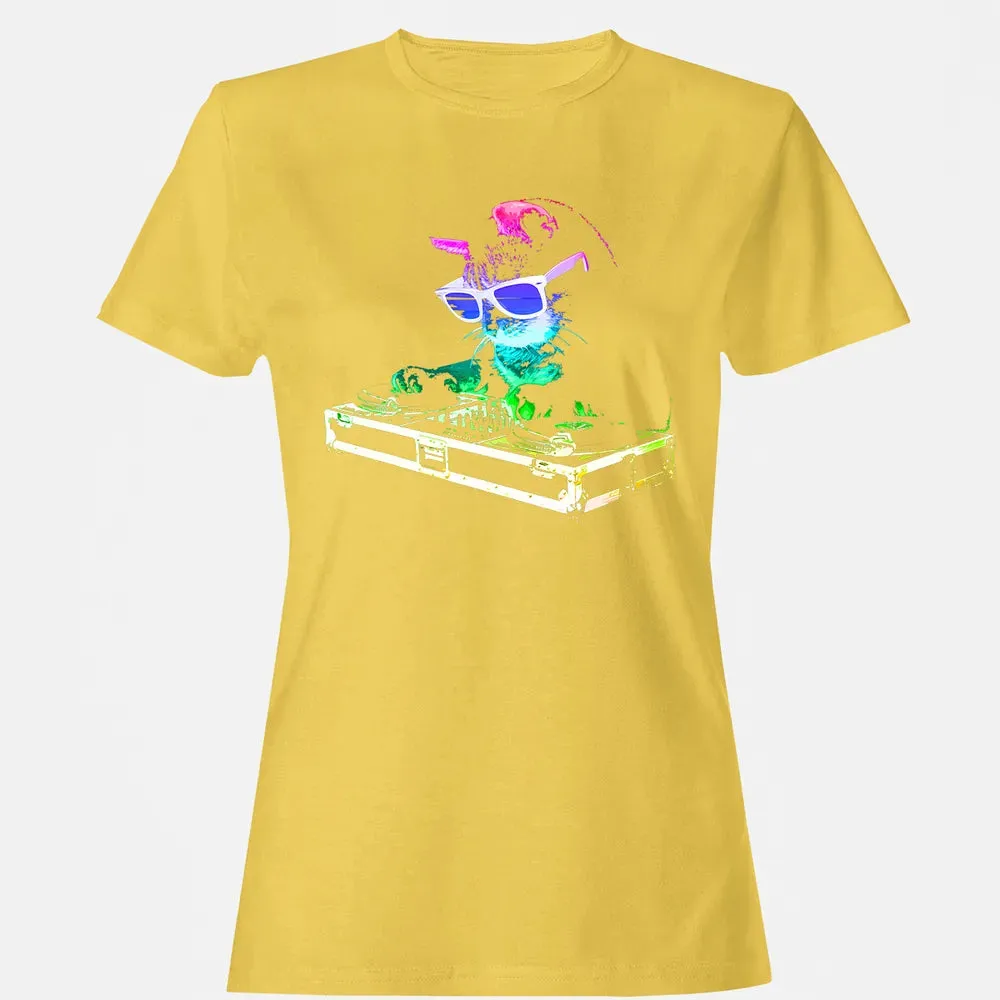 HOUSE CAT (Rainbow DJ Cat Kitty) Women's T-shirt - 4