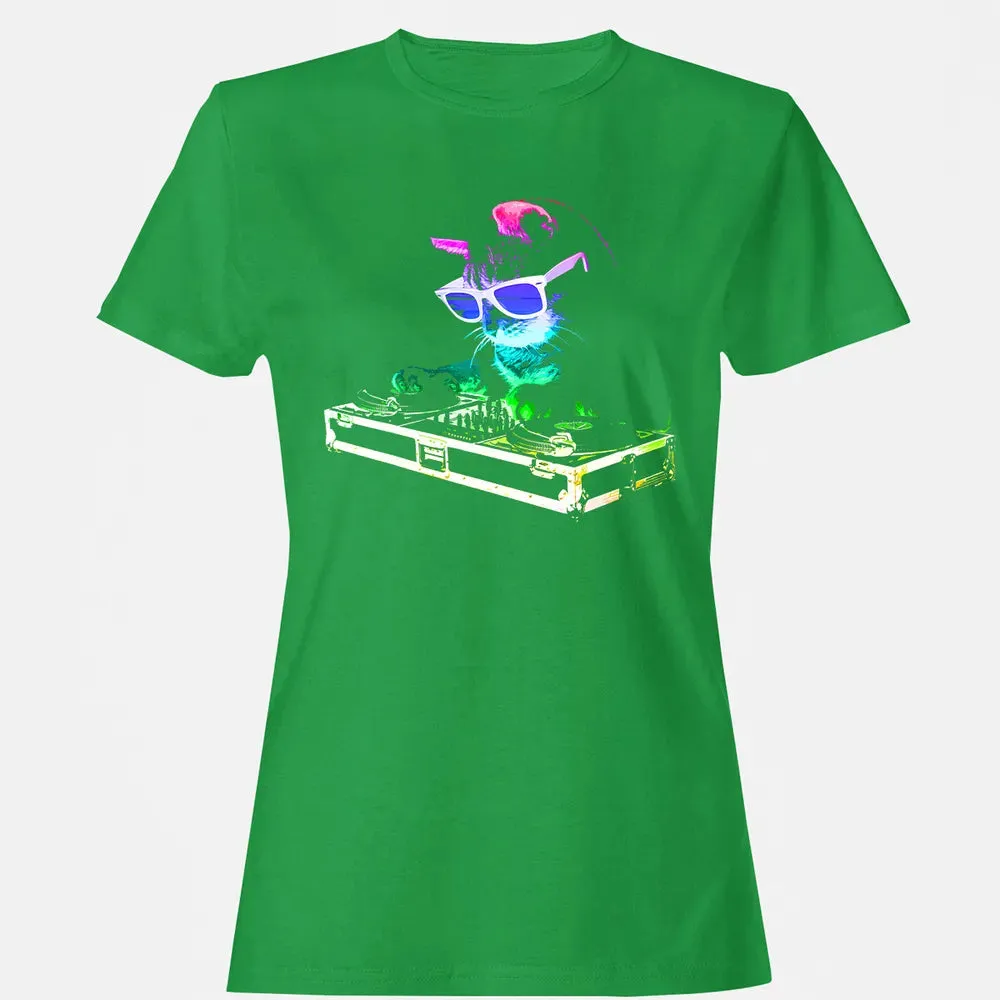 HOUSE CAT (Rainbow DJ Cat Kitty) Women's T-shirt - 7