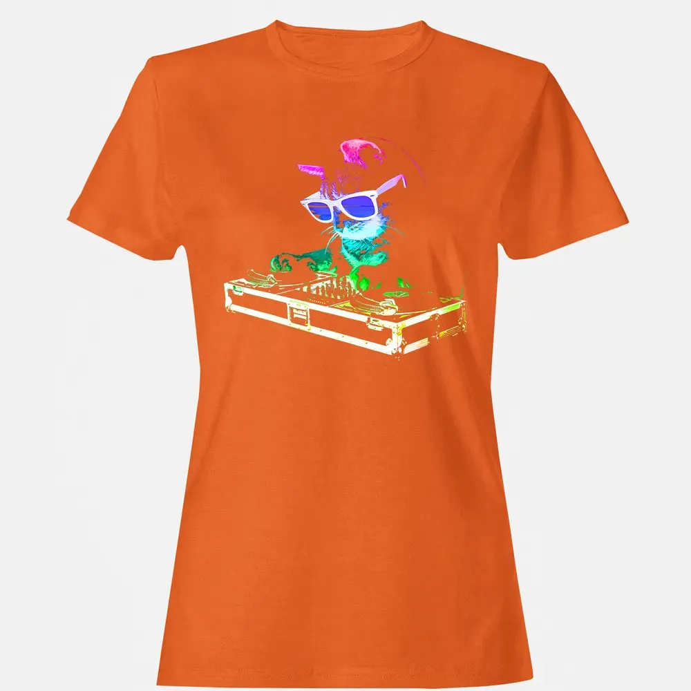 HOUSE CAT (Rainbow DJ Cat Kitty) Women's T-shirt - 11