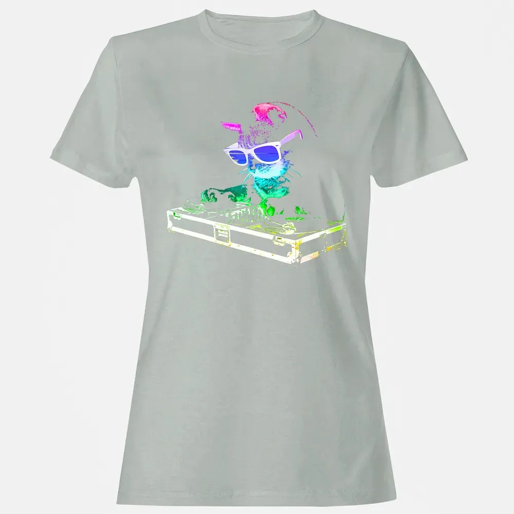 HOUSE CAT (Rainbow DJ Cat Kitty) Women's T-shirt - 2