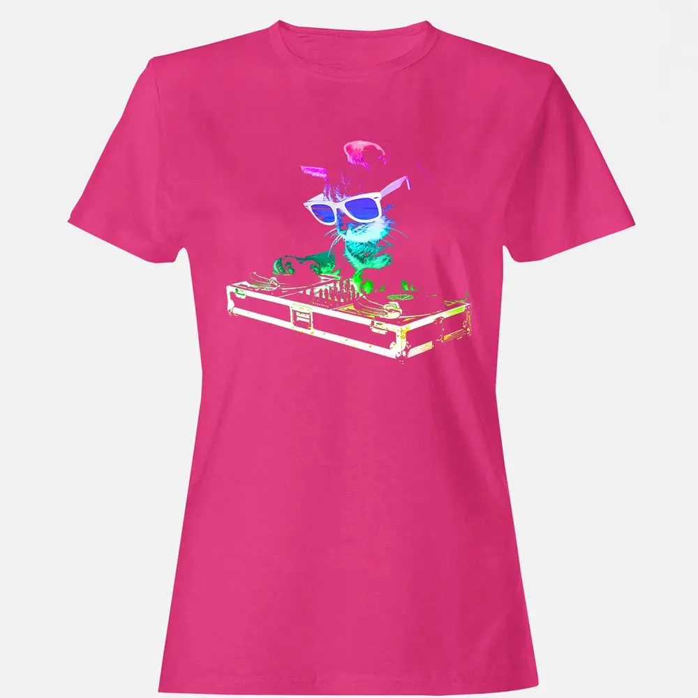 HOUSE CAT (Rainbow DJ Cat Kitty) Women's T-shirt - 6