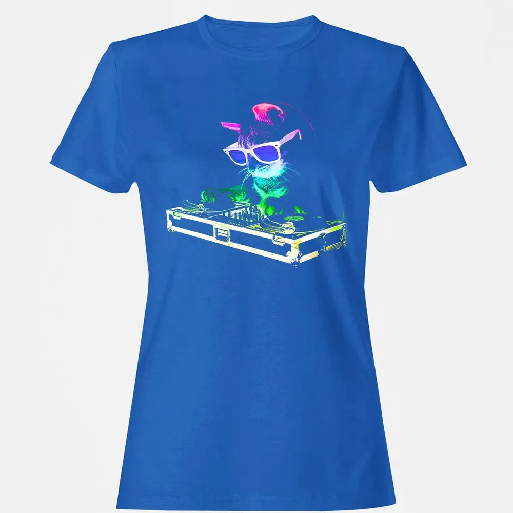 HOUSE CAT (Rainbow DJ Cat Kitty) Women's T-shirt - 14