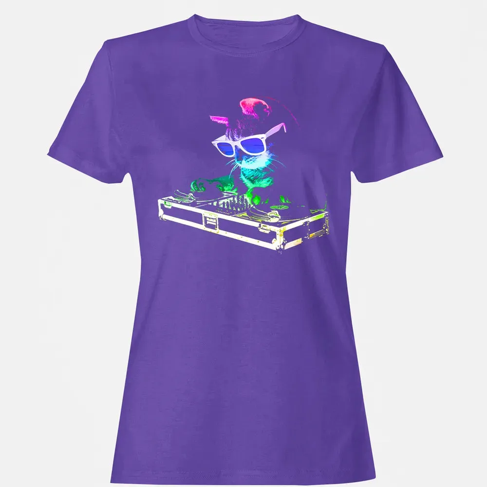 HOUSE CAT (Rainbow DJ Cat Kitty) Women's T-shirt - 12