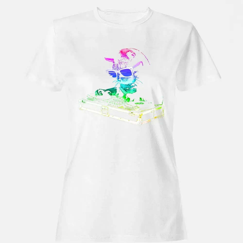 HOUSE CAT (Rainbow DJ Cat Kitty) Women's T-shirt - 16