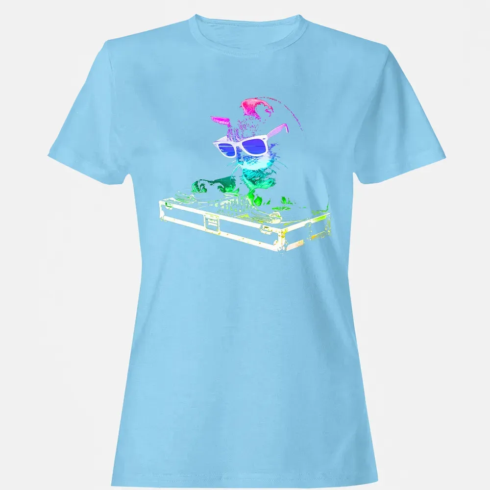 HOUSE CAT (Rainbow DJ Cat Kitty) Women's T-shirt - 8