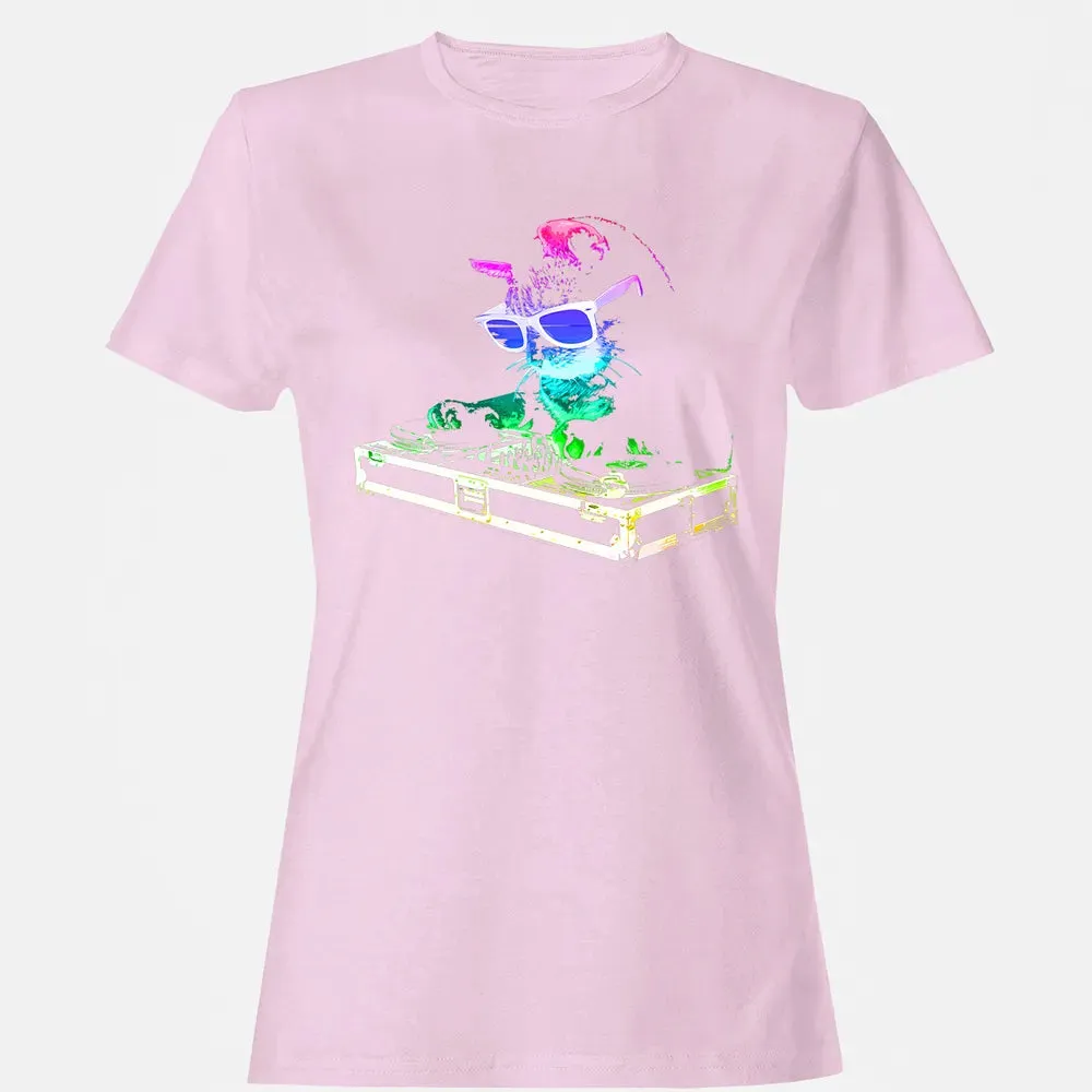 HOUSE CAT (Rainbow DJ Cat Kitty) Women's T-shirt - 9