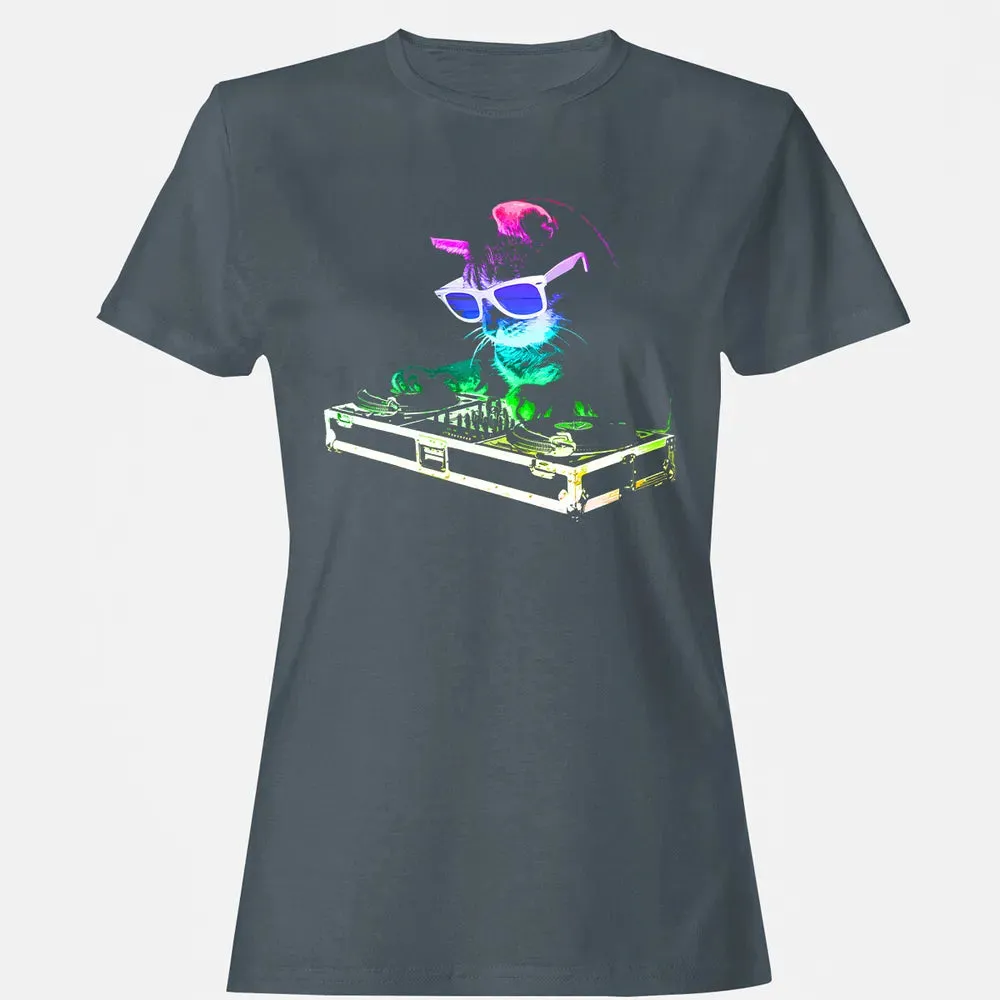 HOUSE CAT (Rainbow DJ Cat Kitty) Women's T-shirt - 3