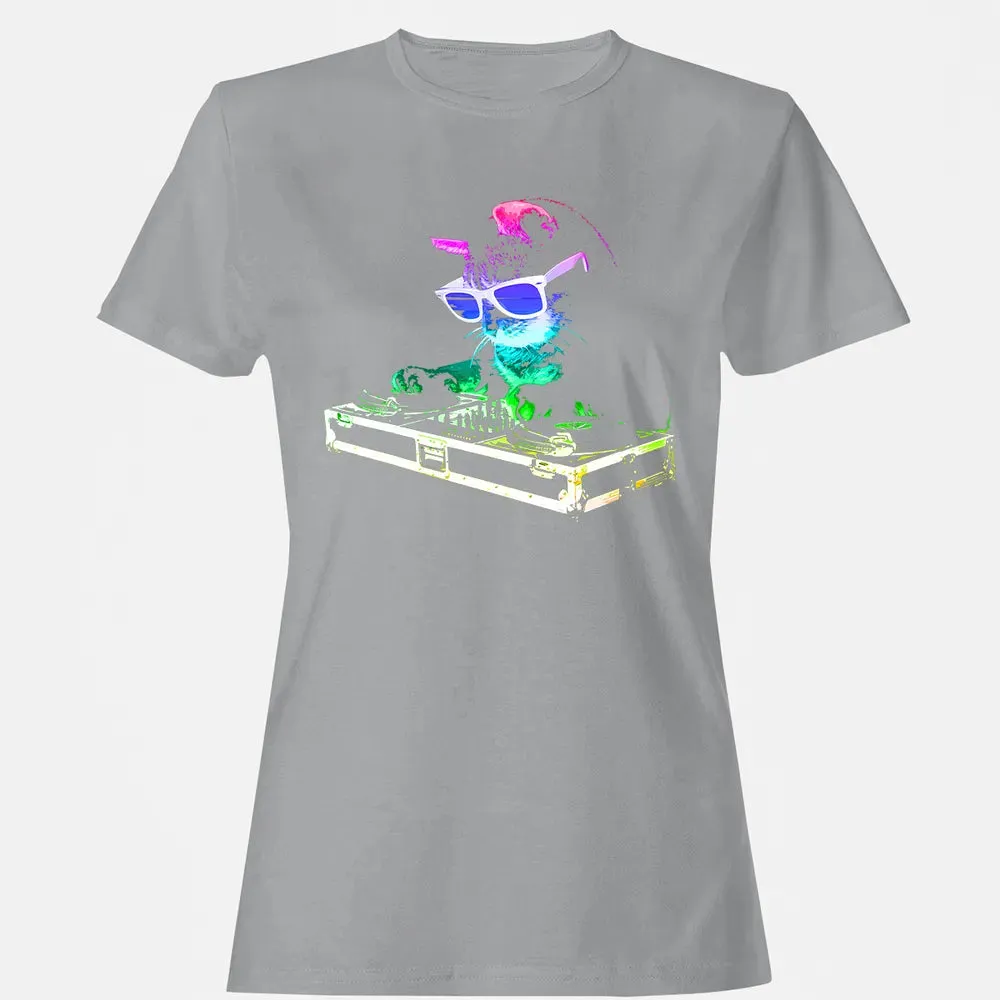 HOUSE CAT (Rainbow DJ Cat Kitty) Women's T-shirt - 15