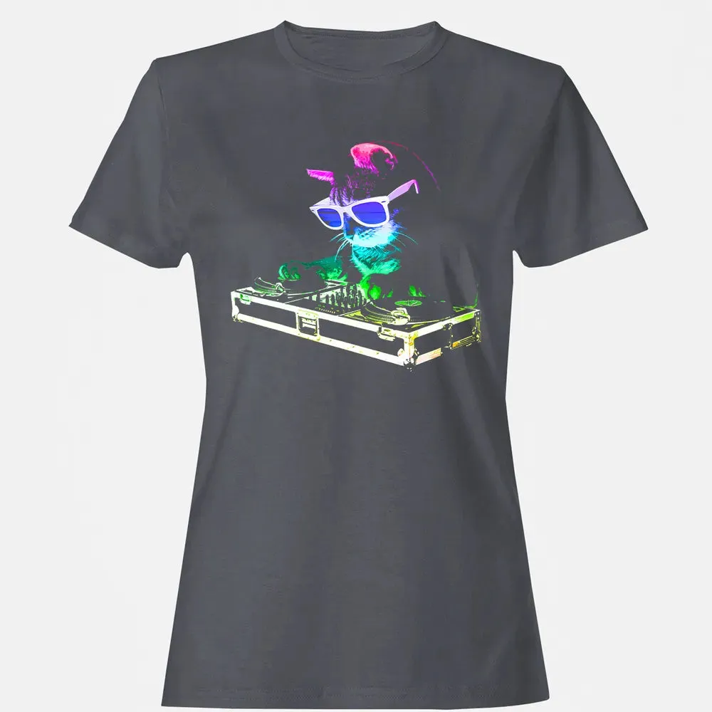 HOUSE CAT (Rainbow DJ Cat Kitty) Women's T-shirt - 5
