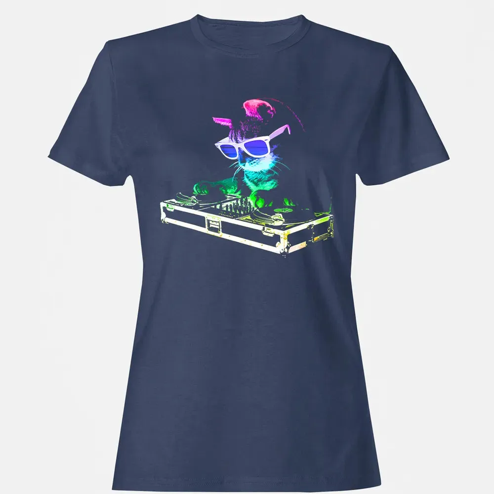 HOUSE CAT (Rainbow DJ Cat Kitty) Women's T-shirt - 10