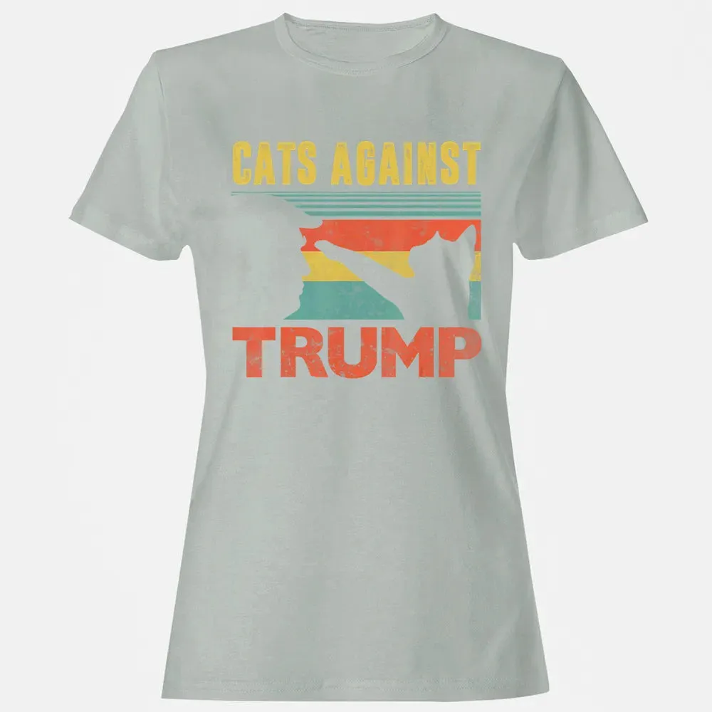 Cats Against Trump Funny Cat Punch Anti Hates Vote Out Women's T-shirt - 2