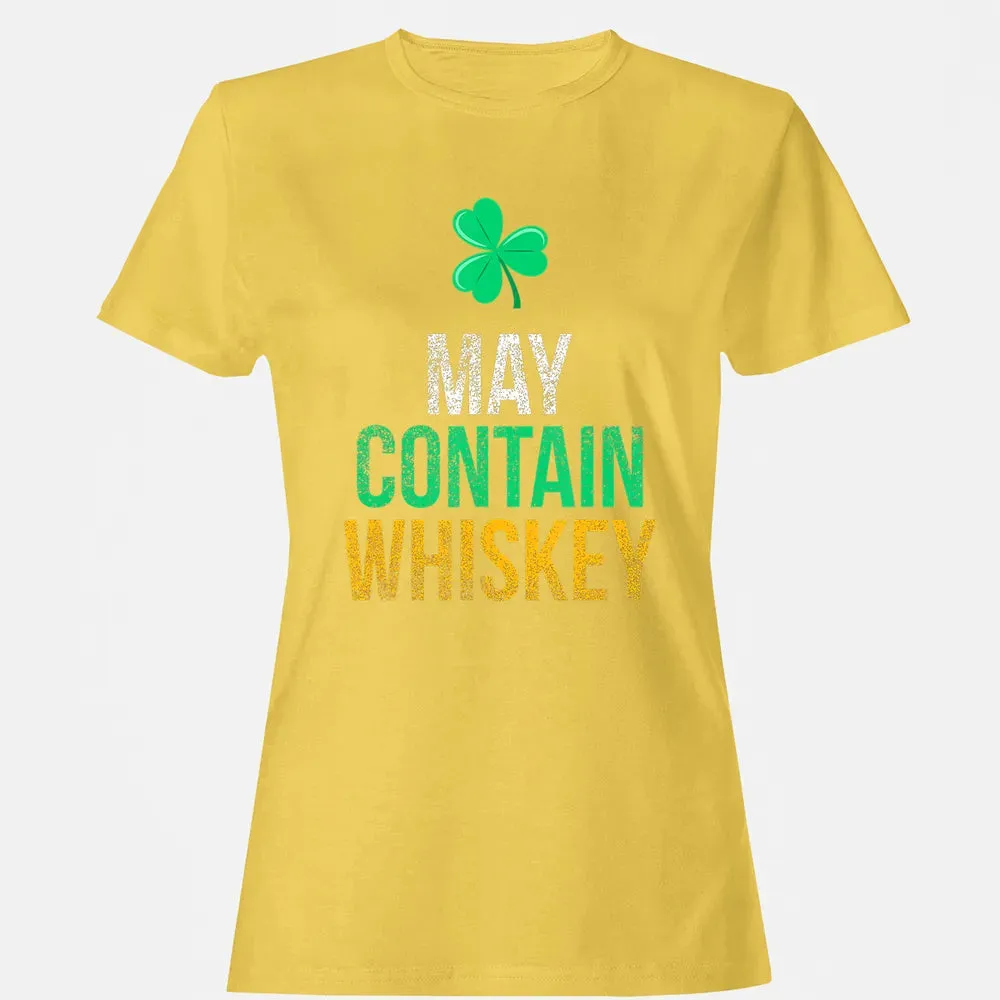 May Contain Whiskey Funny Irish St.png Women's T-shirt - 4