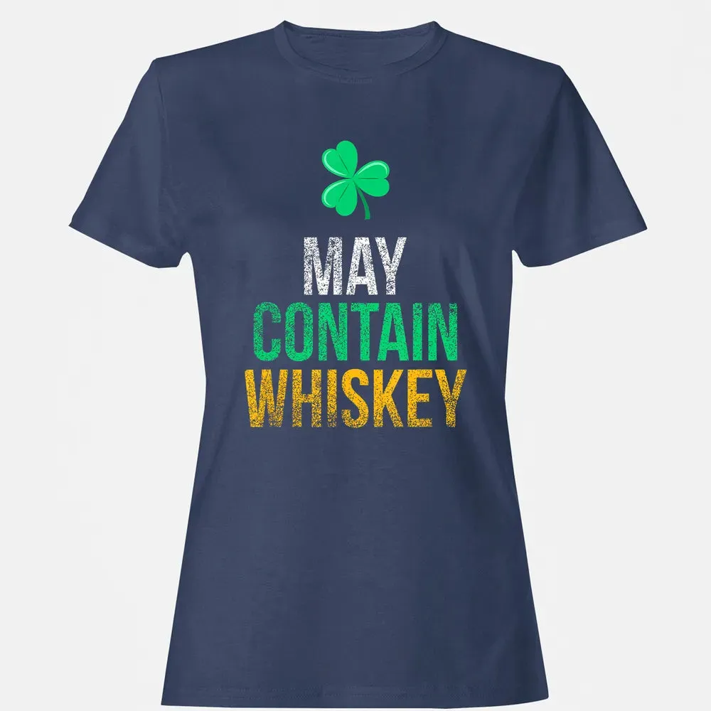 May Contain Whiskey Funny Irish St.png Women's T-shirt - 10