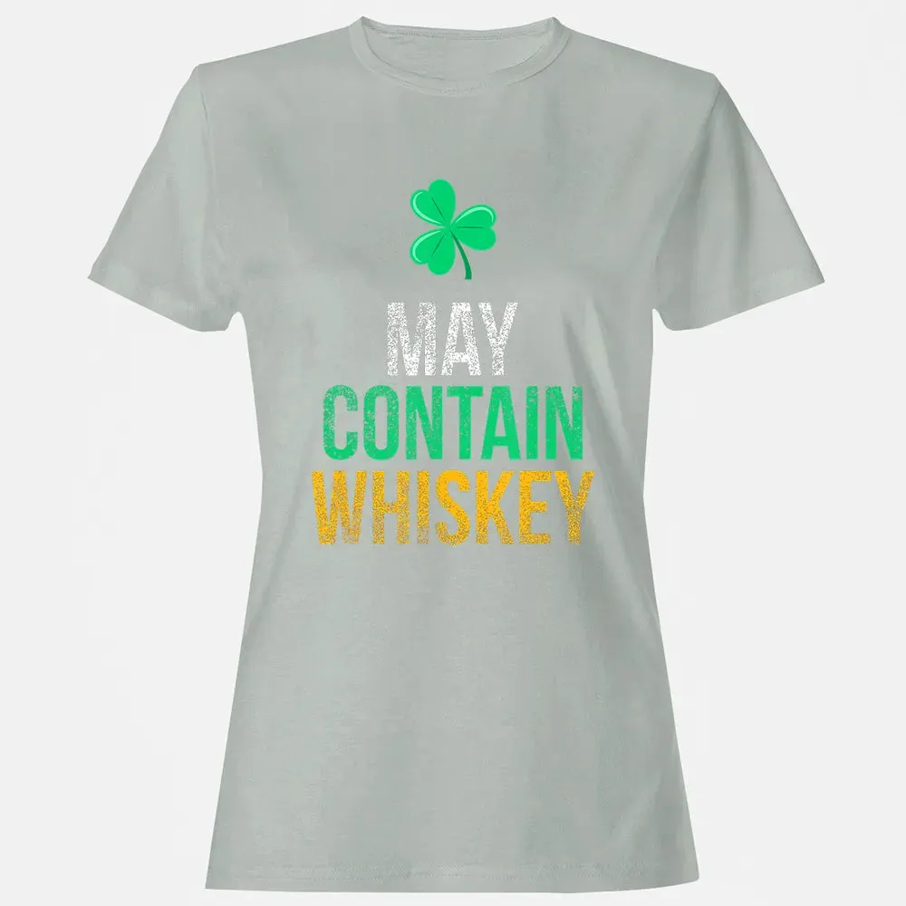 May Contain Whiskey Funny Irish St.png Women's T-shirt - 2