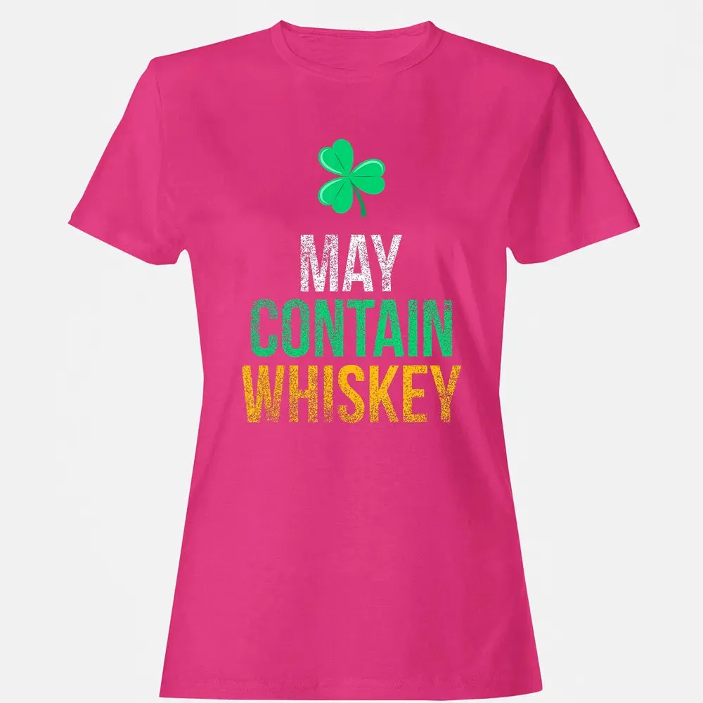 May Contain Whiskey Funny Irish St.png Women's T-shirt - 6