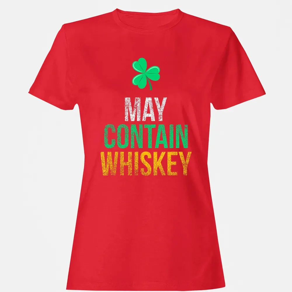 May Contain Whiskey Funny Irish St.png Women's T-shirt - 13