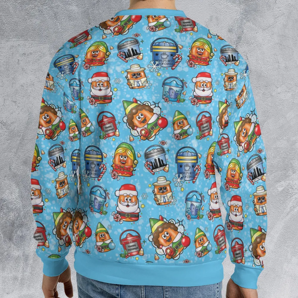 Elf Nugget Christmas Mcdonaldland All-over Print Sweatshirt - 2