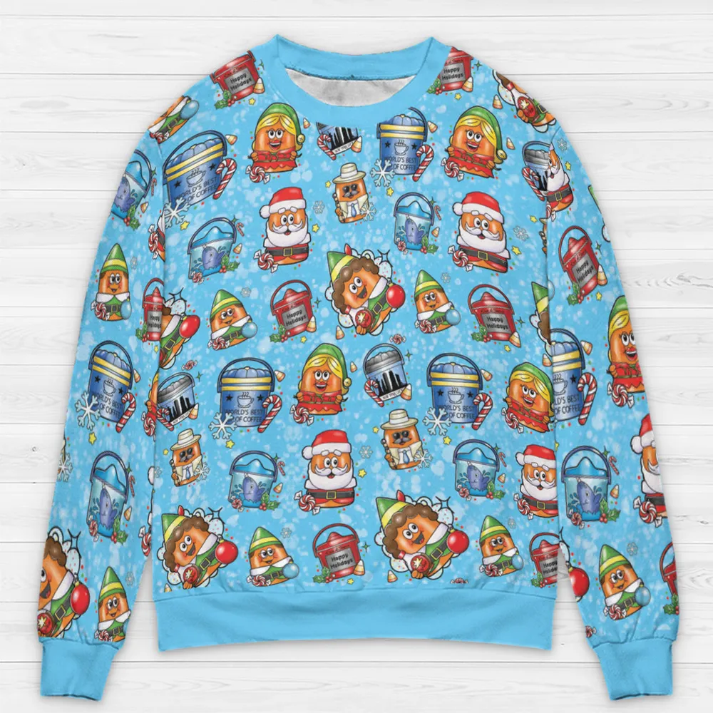 Elf Nugget Christmas Mcdonaldland All-over Print Sweatshirt - 4