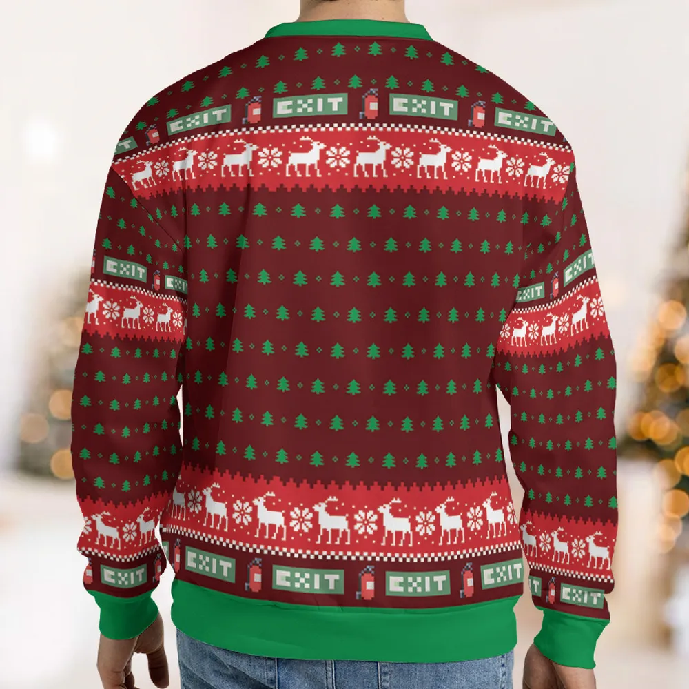 Big Nick Cage Energy Ugly Christmas Sweatshirt - 2