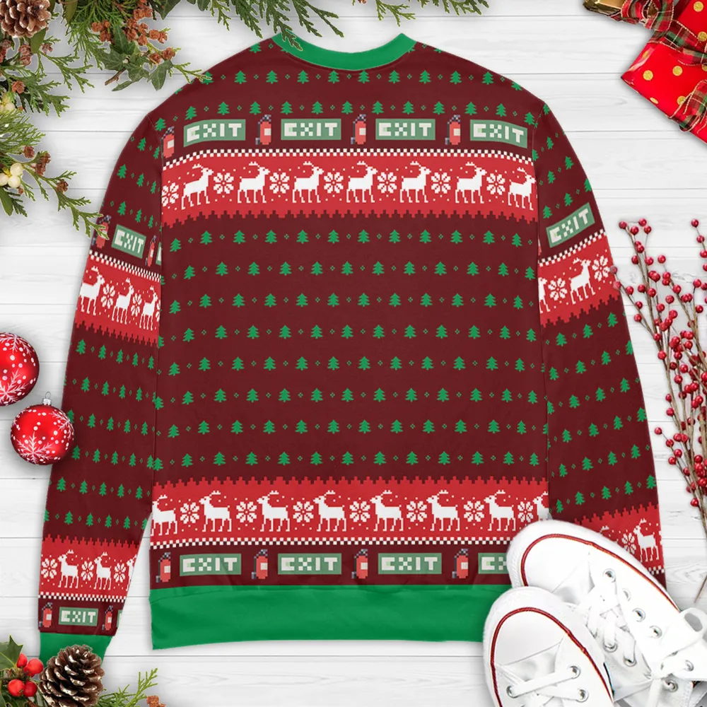Big Nick Cage Energy Ugly Christmas Sweatshirt - 4