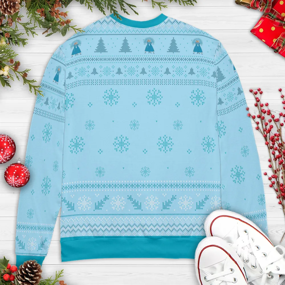 Sister Sister White Christmas Ugly Christmas Sweatshirt - 4