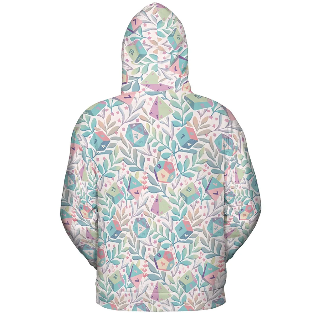 Dice Flower Soft All-over Print Hoodie - 3