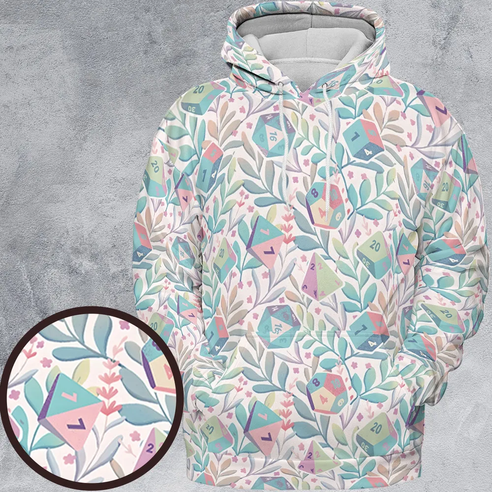 Dice Flower Soft All-over Print Hoodie - 1