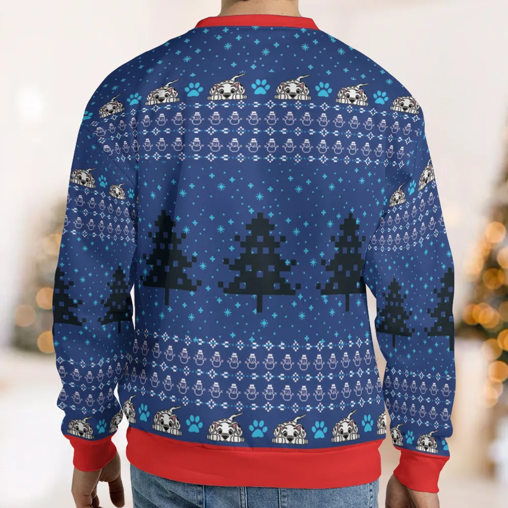 Tail Nose Ears Toes Freeze 101 Dalmatians Ugly Christmas Sweatshirt - 2