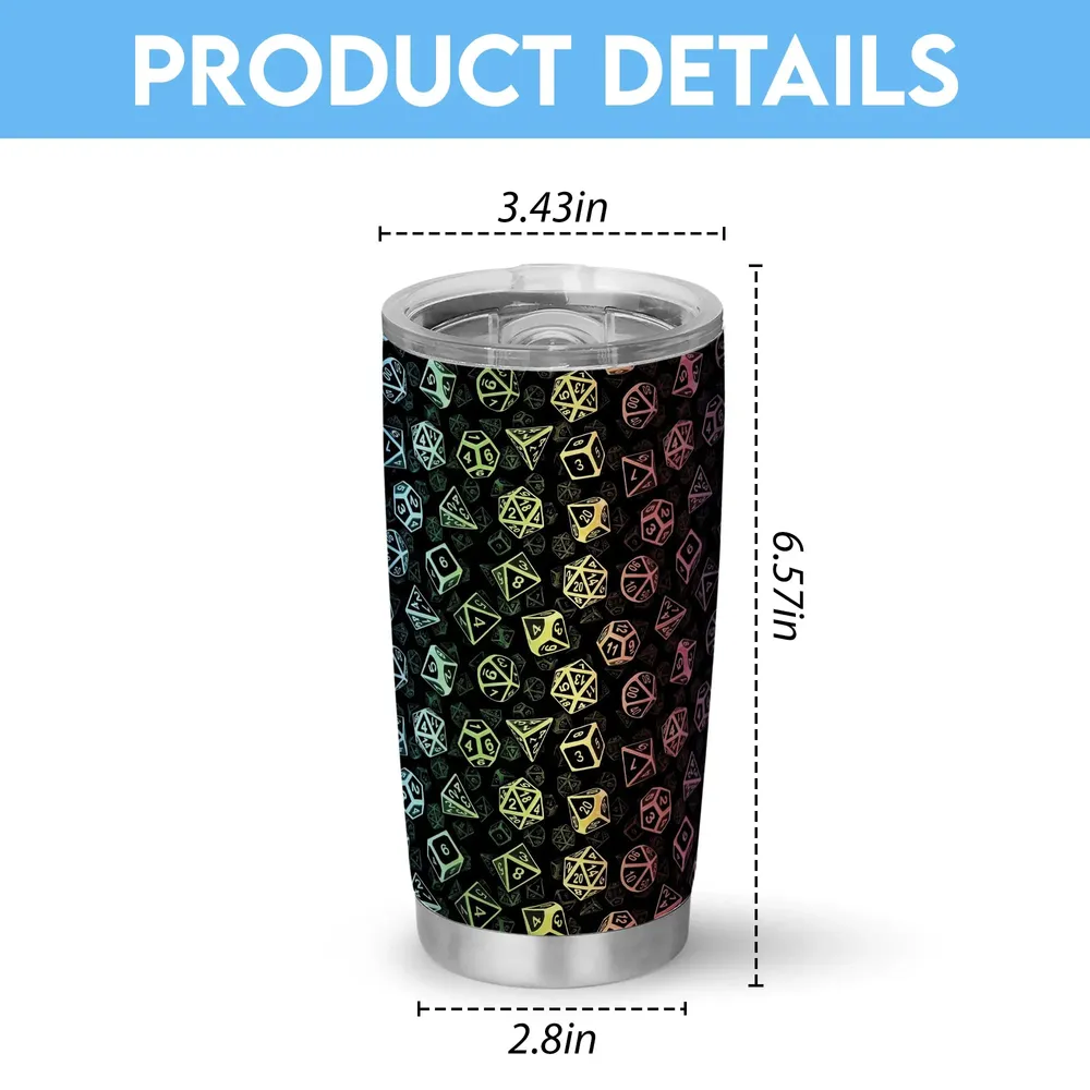 Classic Rainbow Dice Tumbler - 5