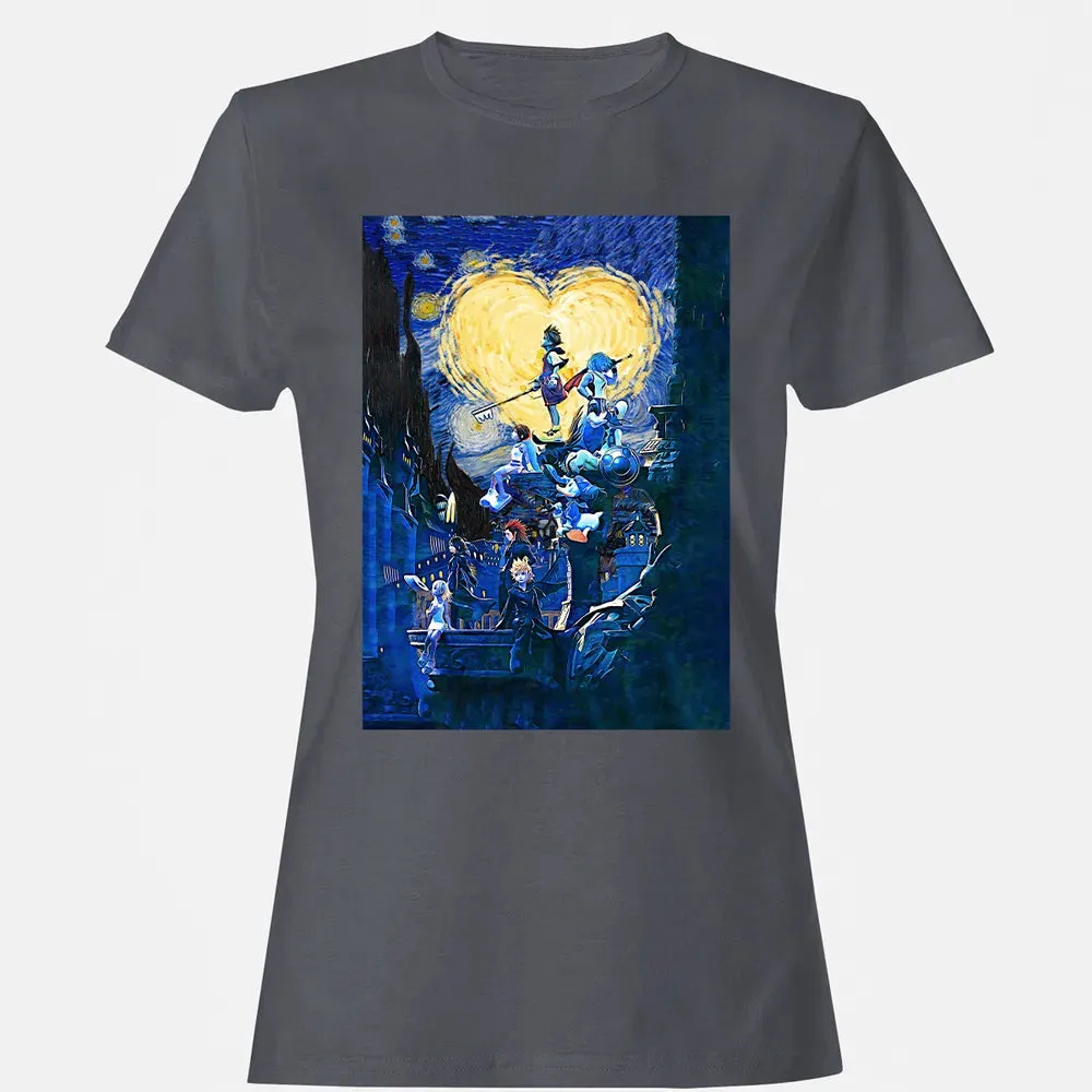 KDHearts Starry Night Women's T-shirt - 5