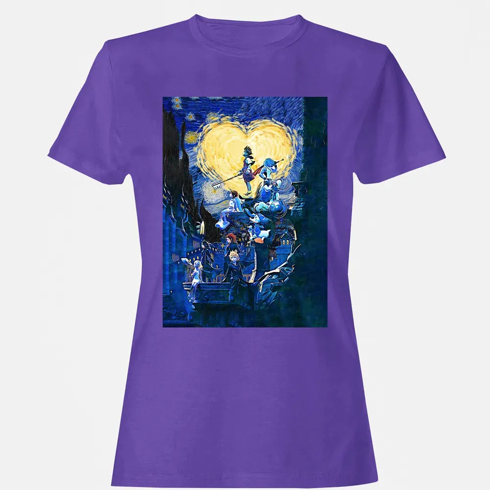 KDHearts Starry Night Women's T-shirt - 12