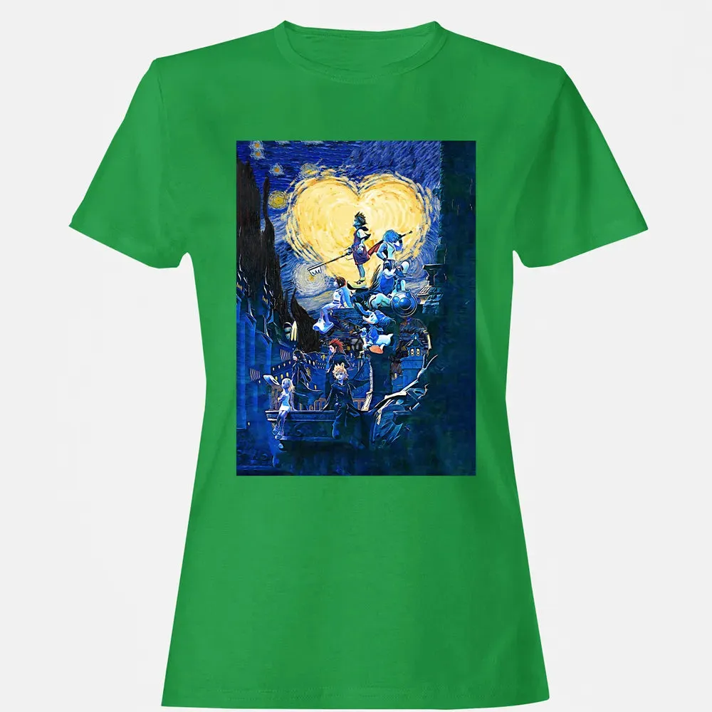 KDHearts Starry Night Women's T-shirt - 7