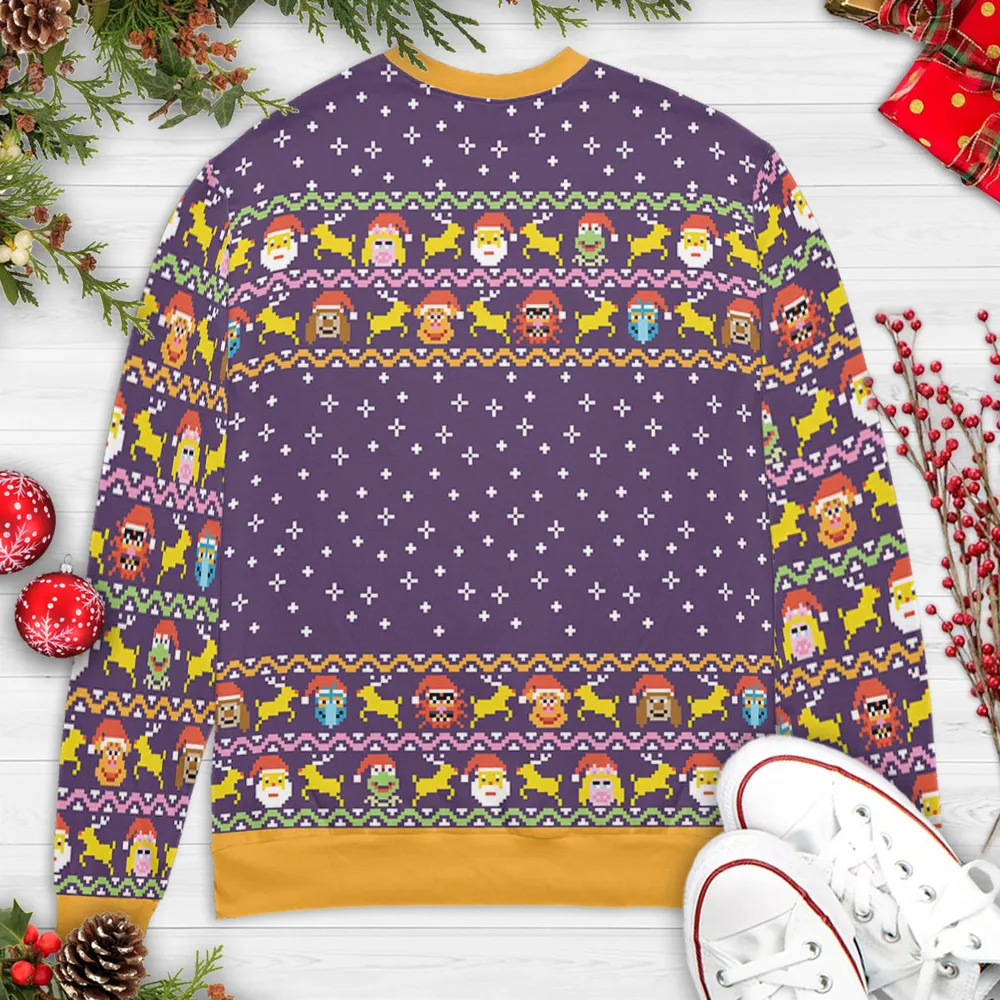 Careful of The Icy Patch The Muppets Ugly Christmas Sweatshirt - 4