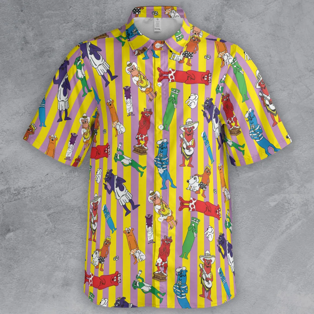 Nostalgic Commercial Characters Otter Pops Button Down Shirt - 2