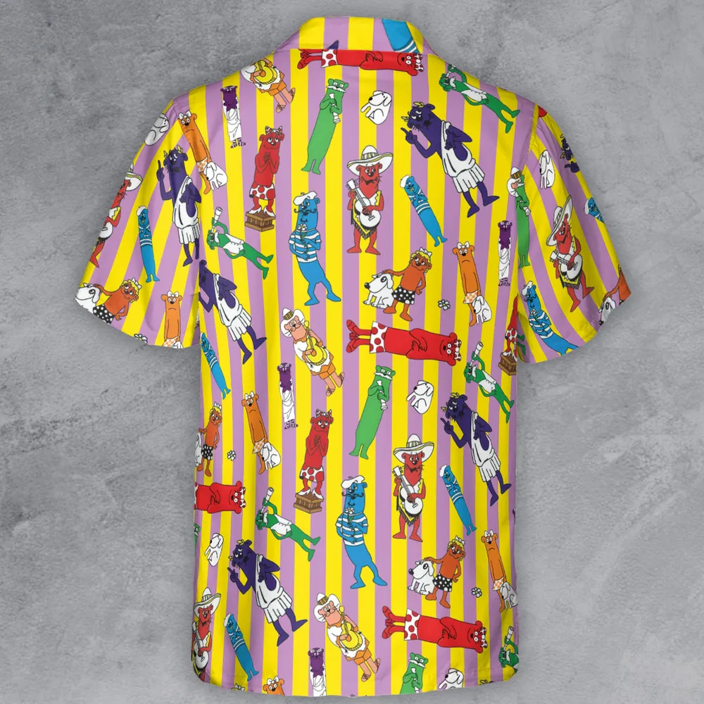 Nostalgic Commercial Characters Otter Pops Button Down Shirt - 3