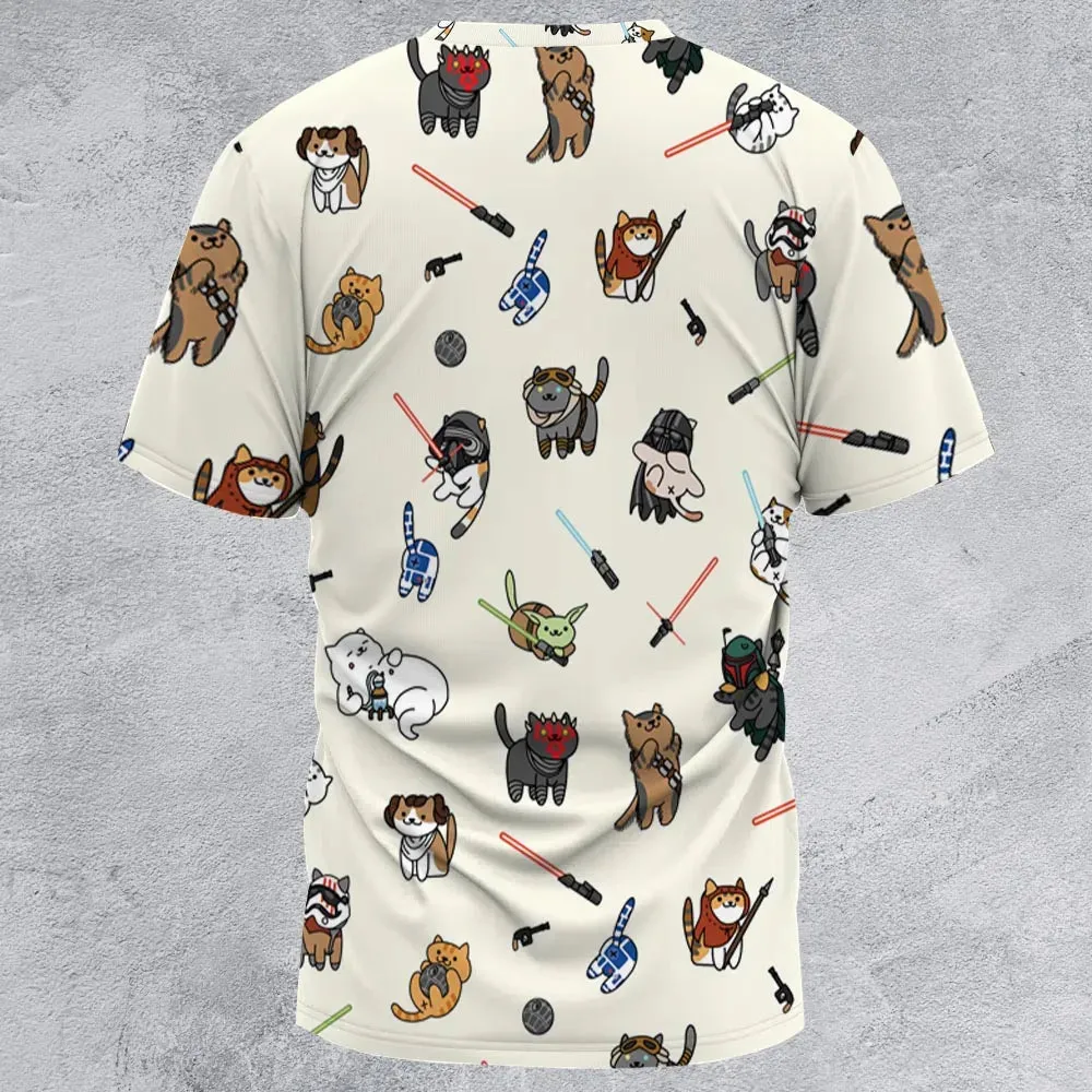 Star Wars Characters as Cats All-Over Print Unisex T-Shirt - 2