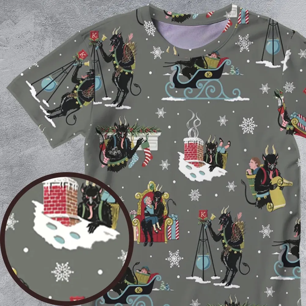 Unusual Christmas Krampus All-Over Print Unisex T-Shirt - 4