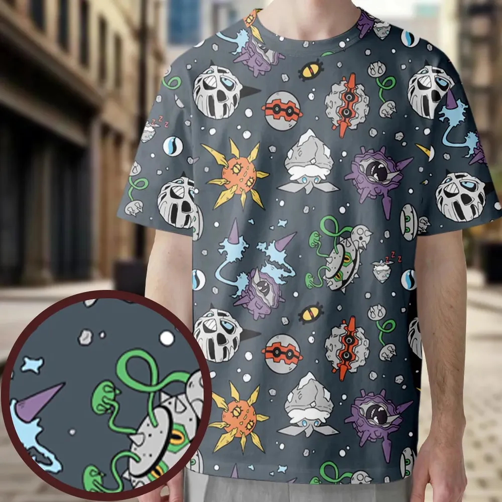 Rock Type Pokemon All-Over Print Unisex T-Shirt - 3