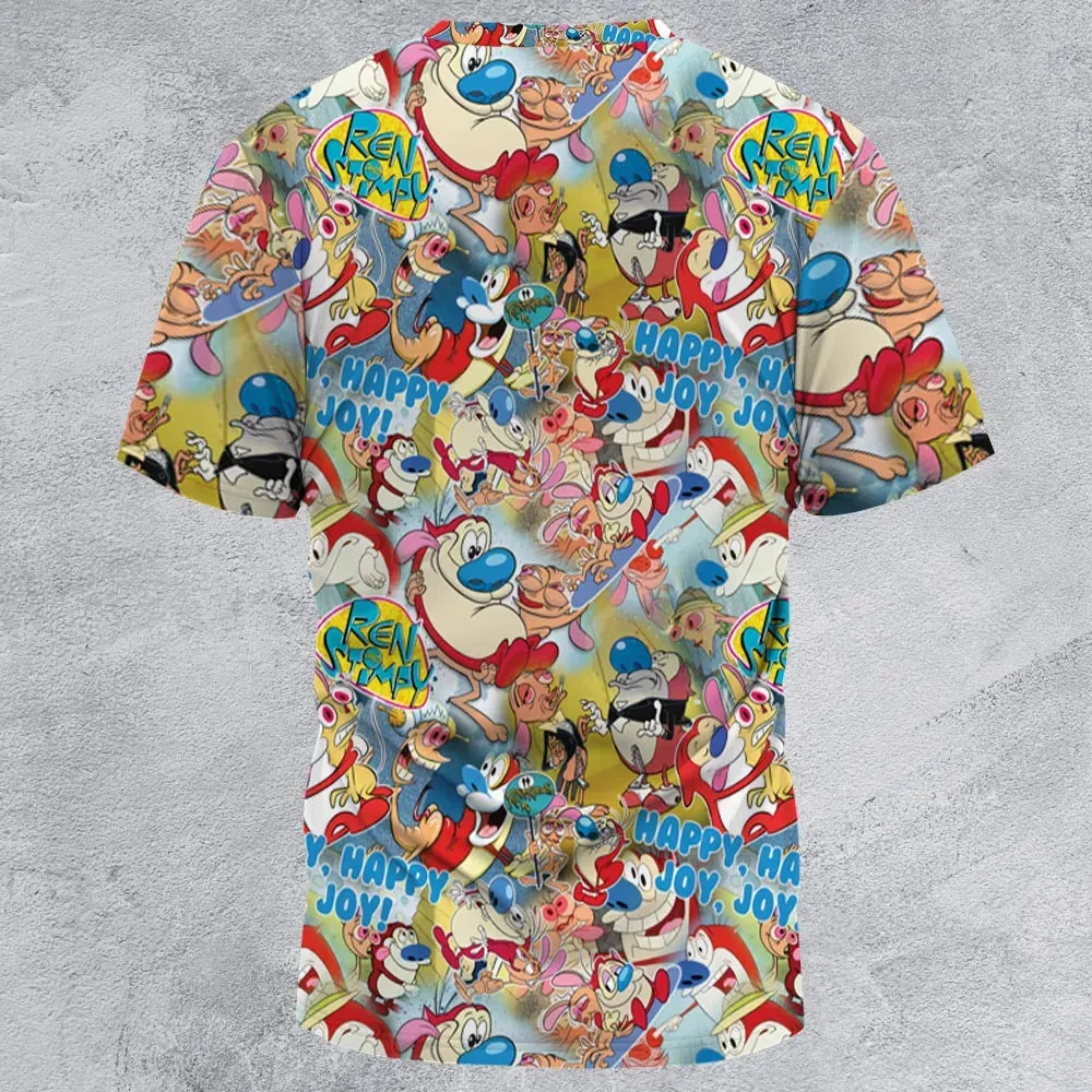 The Ren and Stimpy Show All-Over Print Unisex T-Shirt - 3