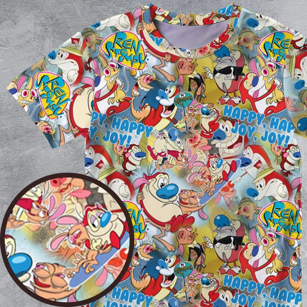 The Ren and Stimpy Show All-Over Print Unisex T-Shirt - 4