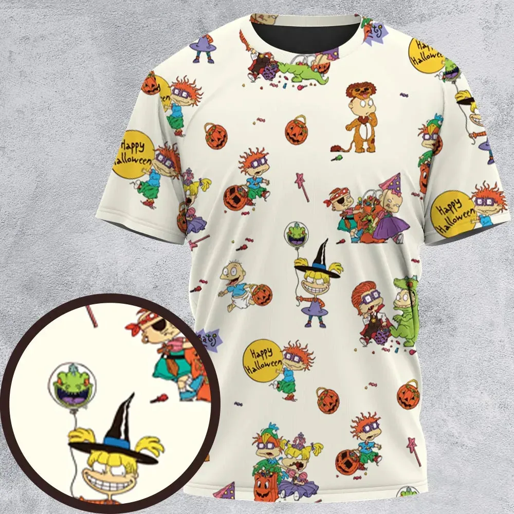 Rugrats Happy Halloween Pattern All-Over Print Unisex T-Shirt - 2