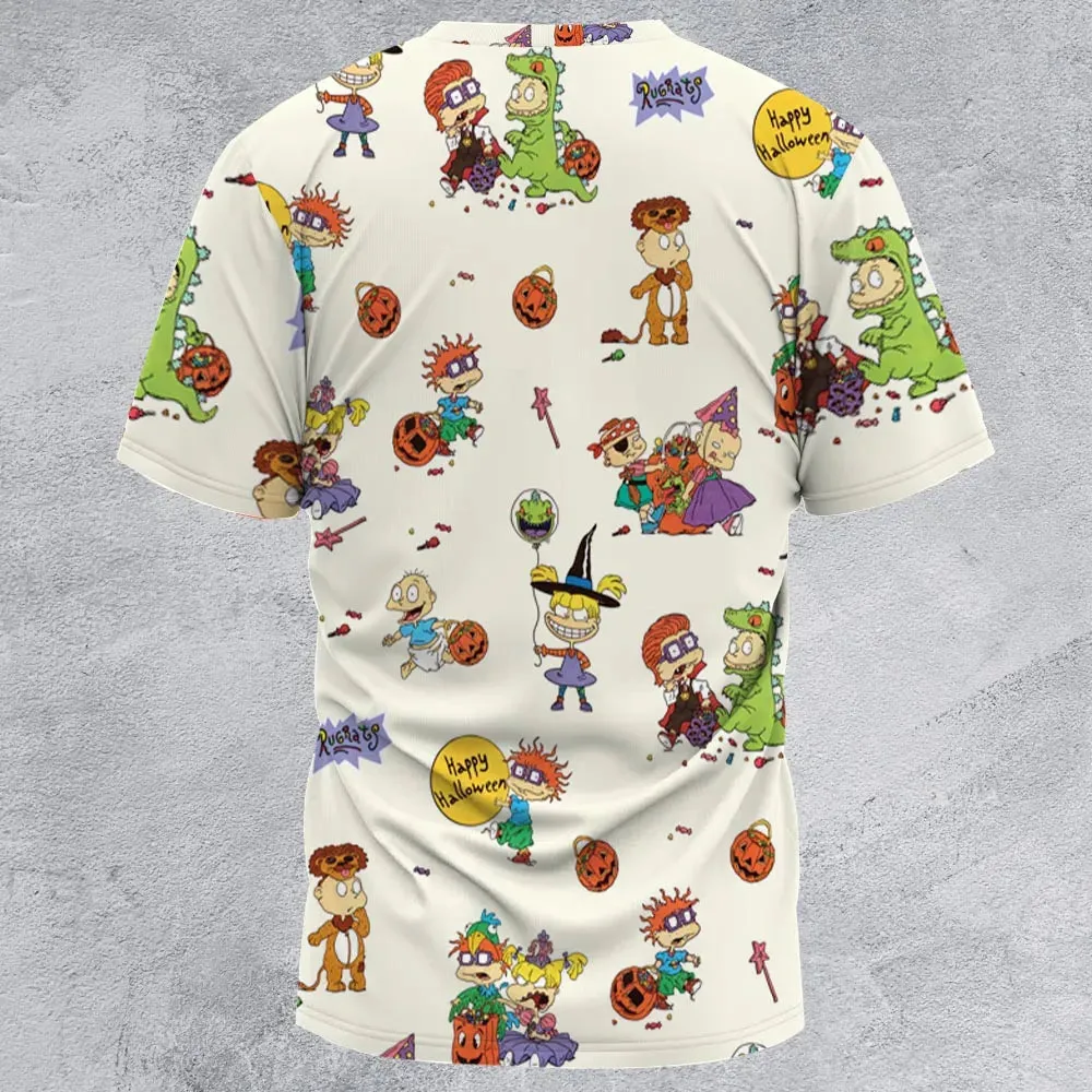 Rugrats Happy Halloween Pattern All-Over Print Unisex T-Shirt - 3