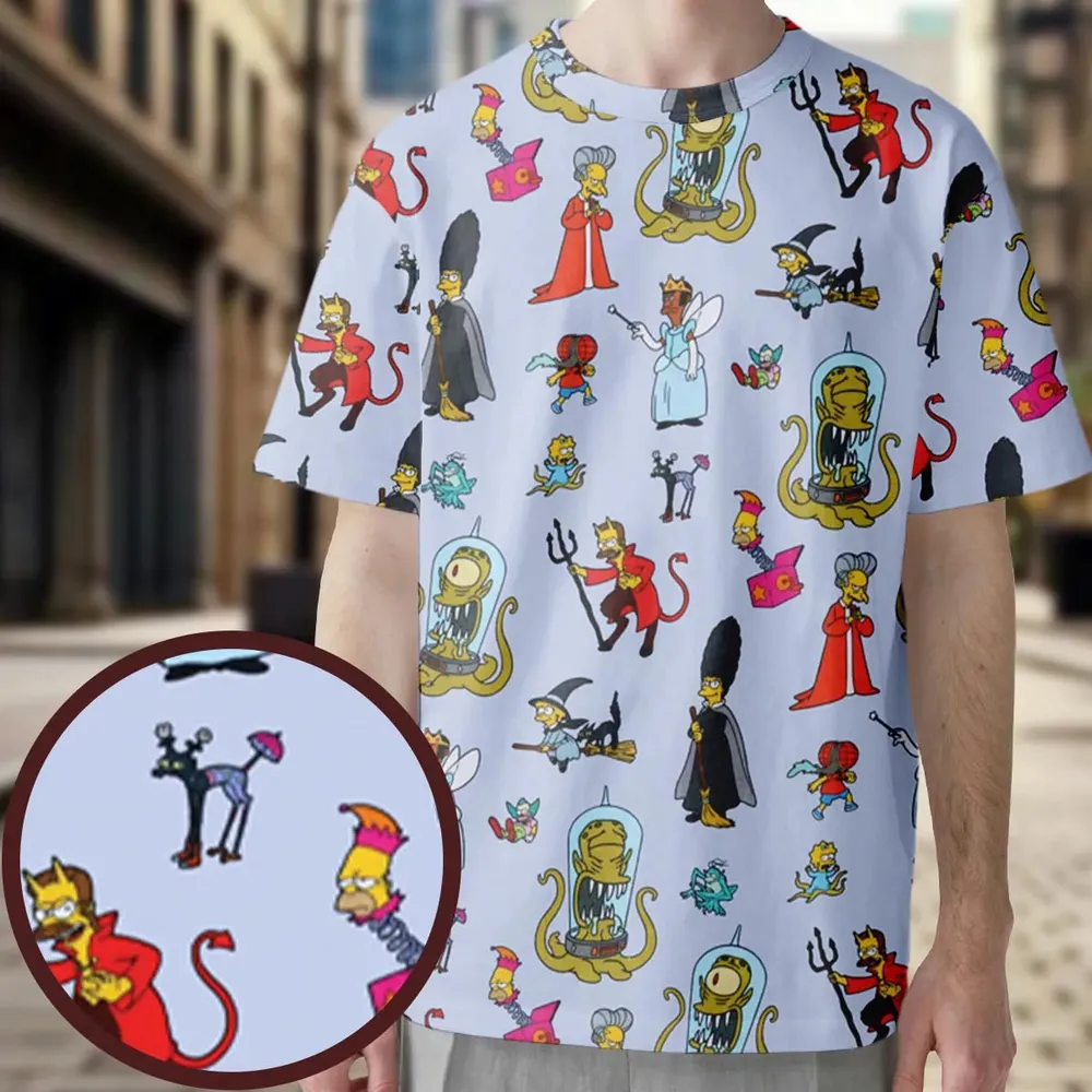 Halloween Costume The Simpsons All-Over Print Unisex T-Shirt - 3