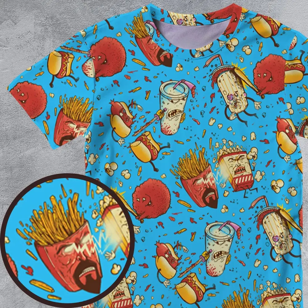 Fight! Aqua Teen Hunger Force All-Over Print Unisex T-Shirt - 4