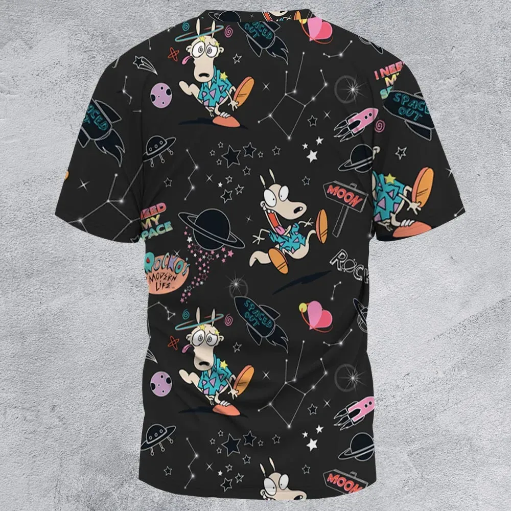 Rocko Space Out Rocko's Modern Life All-Over Print Unisex T-Shirt - 3