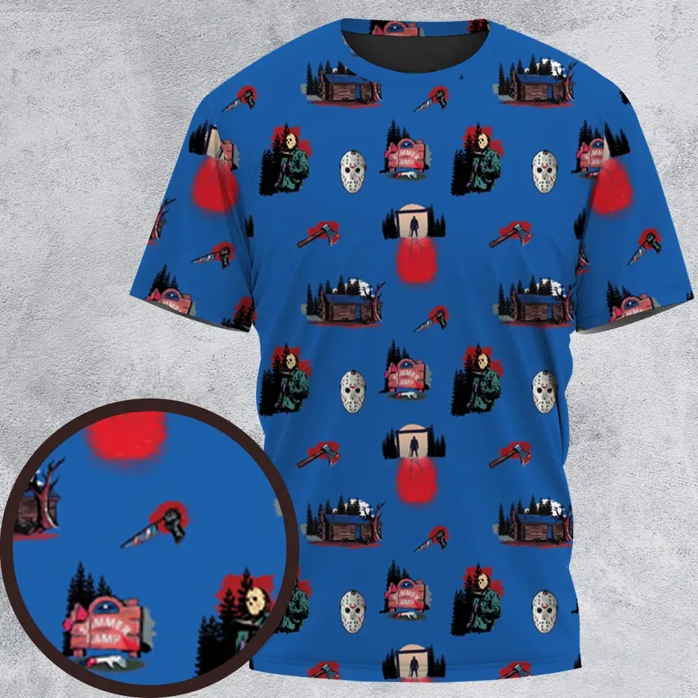 Jason Vorhees Camp Crystal Lake Halloween All-Over Print Unisex T-Shirt - 2