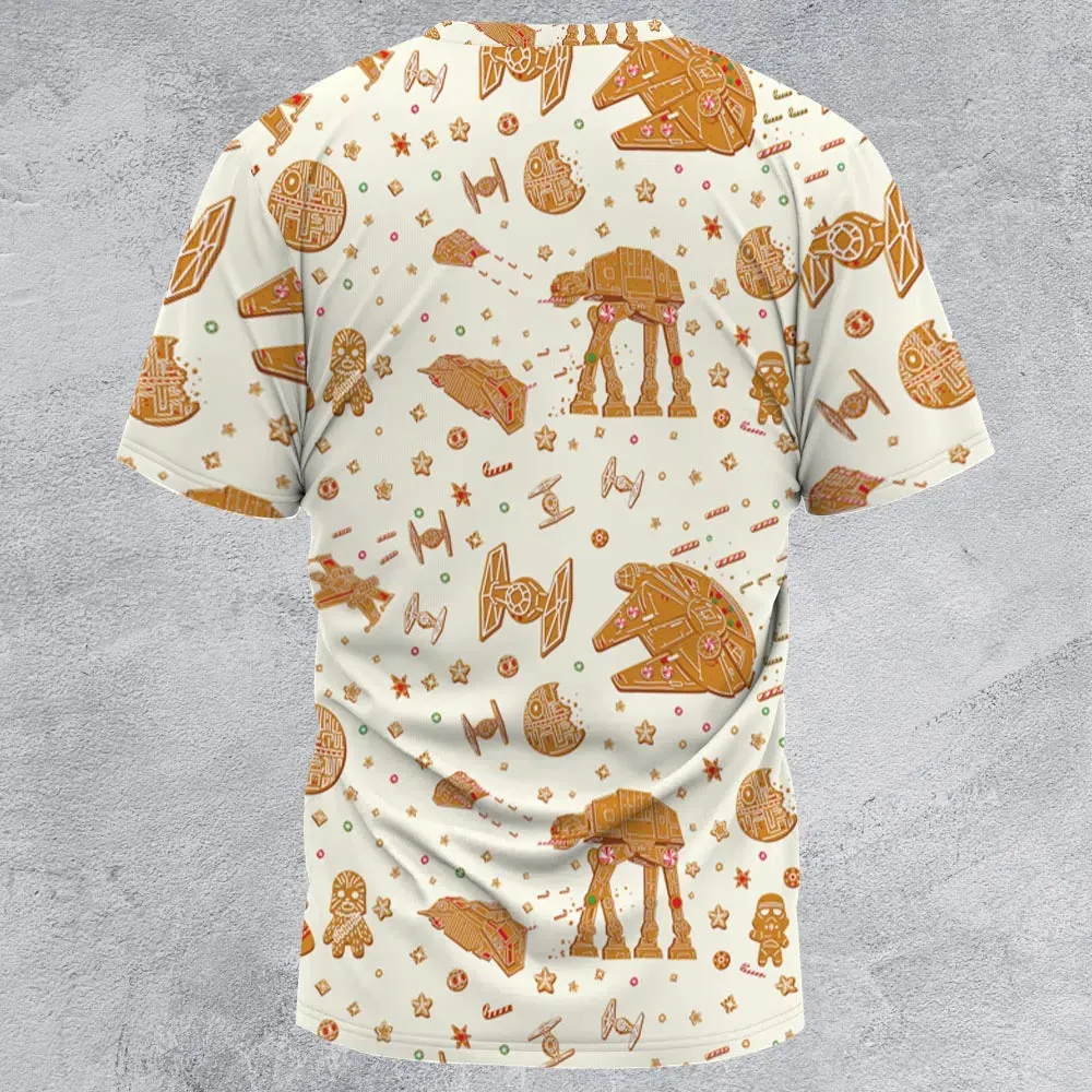 Gingerbread Christmas Star Wars All-Over Print Unisex T-Shirt - 3