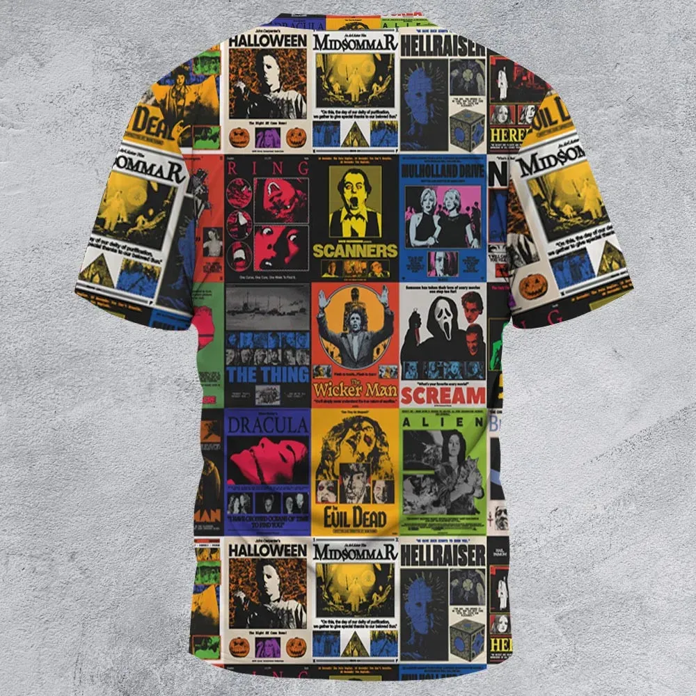 Modern Horror Movies Nope Ghostface Pinhead Pearl Leatherface Halloween All-Over Print Unisex T-Shirt - 3