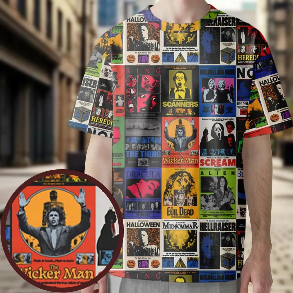 Modern Horror Movies Nope Ghostface Pinhead Pearl Leatherface Halloween All-Over Print Unisex T-Shirt - 4